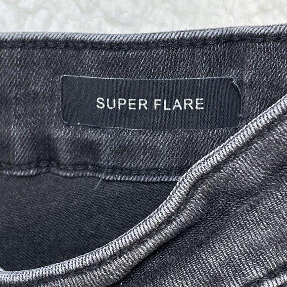 Judy Blue Jeans Women 5/27 Black Fade Denim High Rise Super Flared Leg 26x31 - Picture 12 of 14